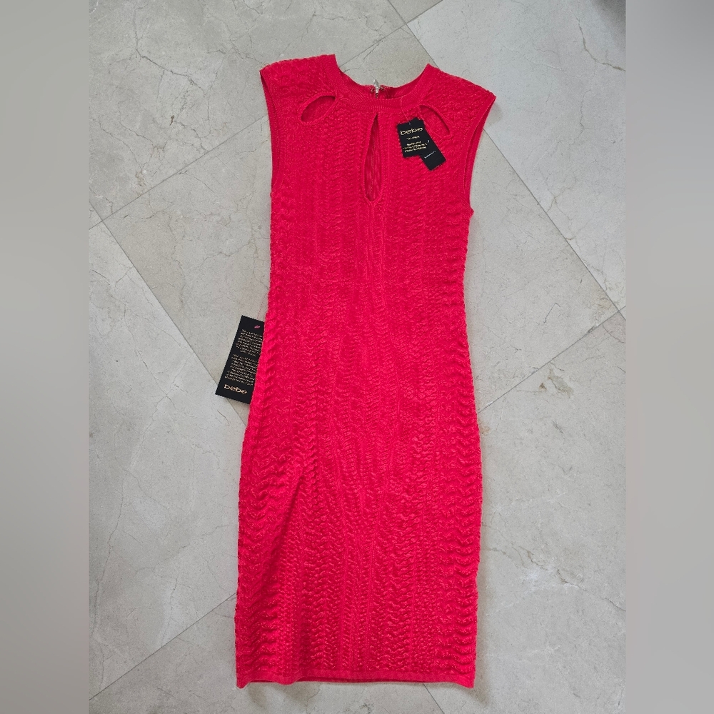 bebe Red Sleeveless Dress